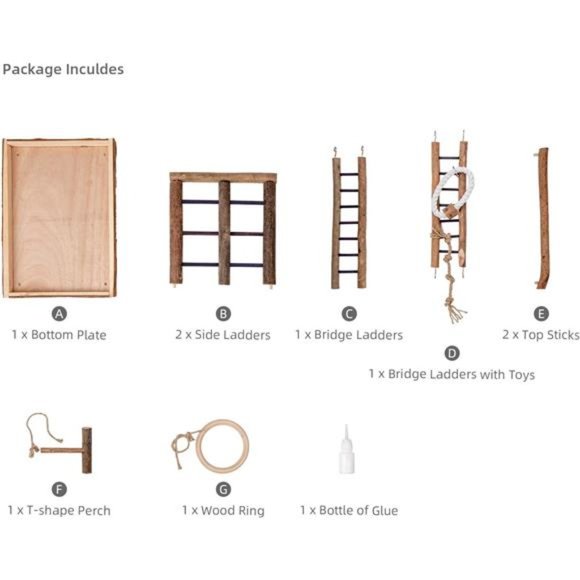 Natural Living Playground for Birds, Bird Activity Center - Picture 6 of 7